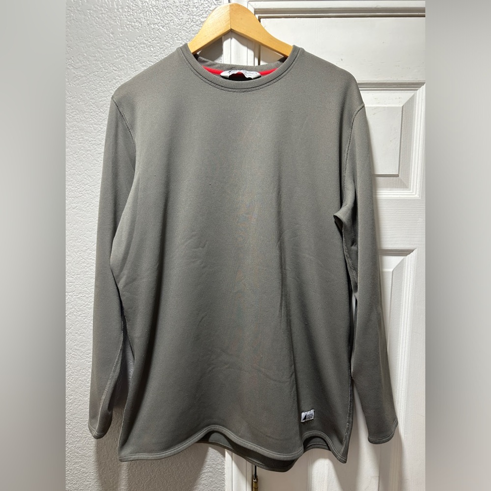 Mountain Equipment Company Sweater Men's XL Gray Waffle Knit Stretch Outdoor